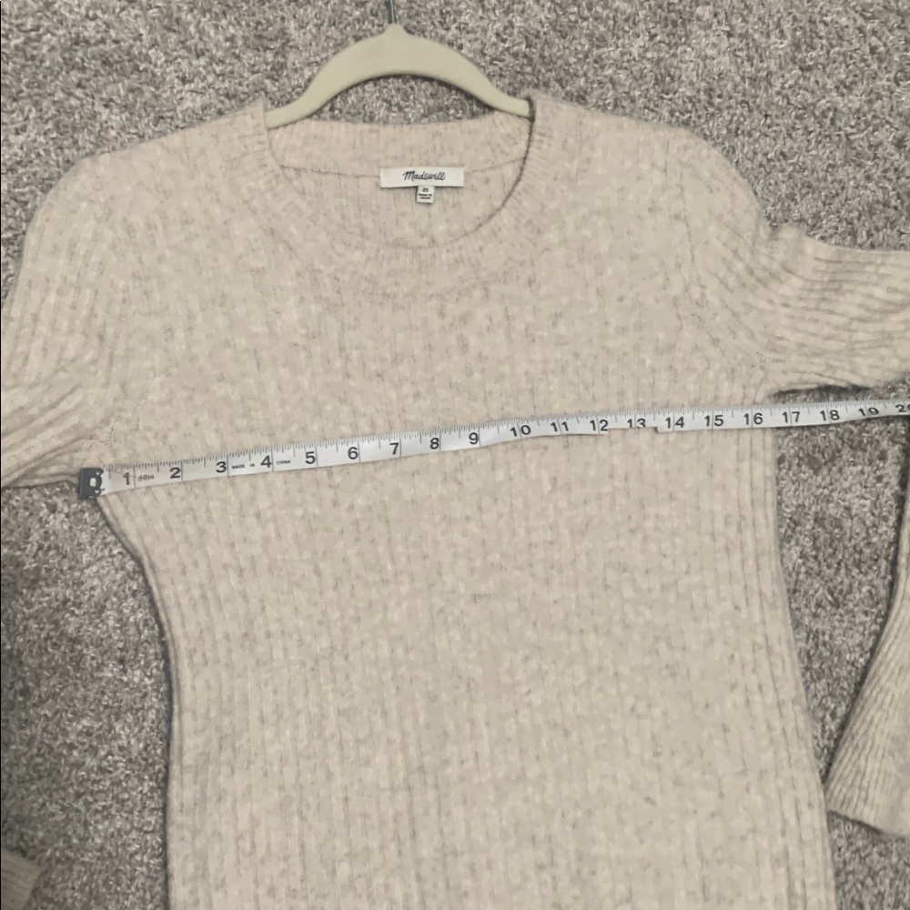 Madewell Cream Bell Sleeve Wool Blend Sweater Size XS - Picture 7 of 7